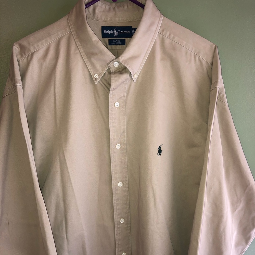 Ralph Lauren Blake Tan Button Down XL